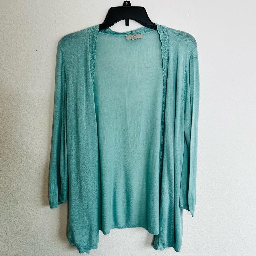 LOFT | mint open cardigan